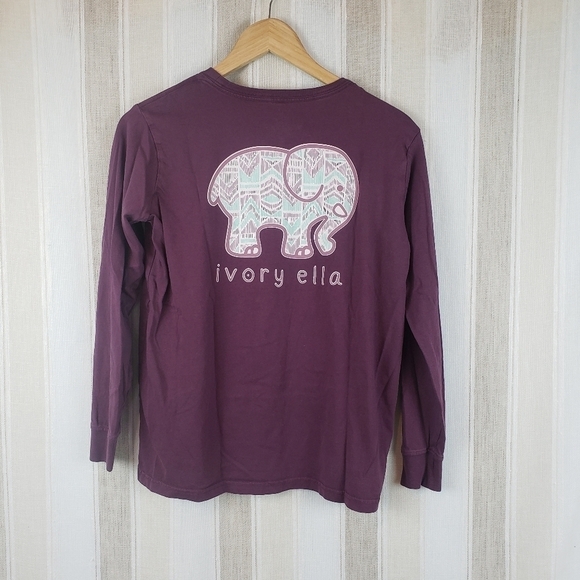 Ivory‎ Ella Long Sleeved Tshirt Purple Size Small - Picture 9 of 9